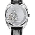 Космос Космос Спутник K 115.11.33  K 115.11.33 механические мужские часы  серебристый циферблат, браслет кожаный — вид спереди